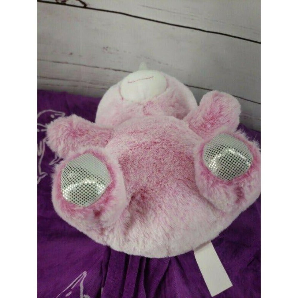 13" Plush Pink Unicorn Stuffed Animal White‎ Silver Sparkle Wings Horn NWT NEW - Picture 10 of 10